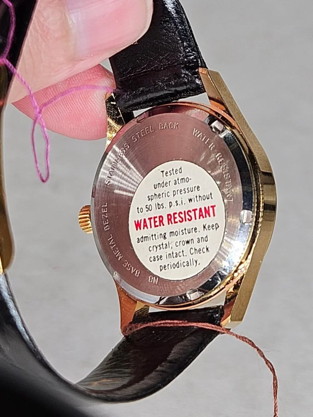 Bulova plastic wristwatch tone